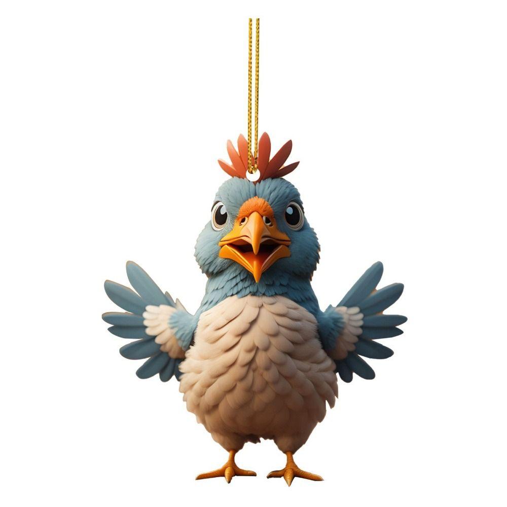 Animal Pendant Cartoon Rooster Pendants Cartoon Cock Creative Christmas Tree Hanging Decor