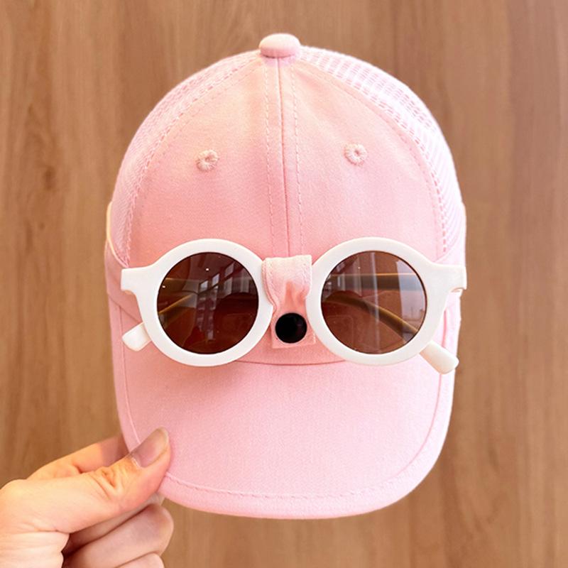 Съемные очки Детская шляпа Детская бейсболка из сетки для мальчика Корейский стиль Модная детская весенняя бейсболка для девочки