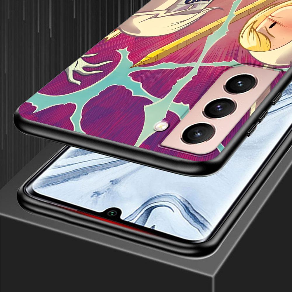 Fionna Cake Case for Samsung Galaxy S23 S10e S10 S21 FE S22 S9 S24 Ultra S20 Plus Soft Black TPU Phone Cover Bumper