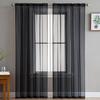 2 Pcs Window Gauze Translucent Decorative Breathable Pastoral Style Rod Passing Machine Washable Home Decoration Window Sheer Curtain