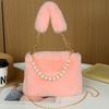 New Underarm Bag Women's High-end Sense Large-capacity Plush Versatile Portable Shoulder Bag Student Plush Bag