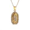Exquisite Zircon Catholic Virgin Mary of Guadalupe Medal Necklace Women's Fashion Good Luck Amulet Jewelry