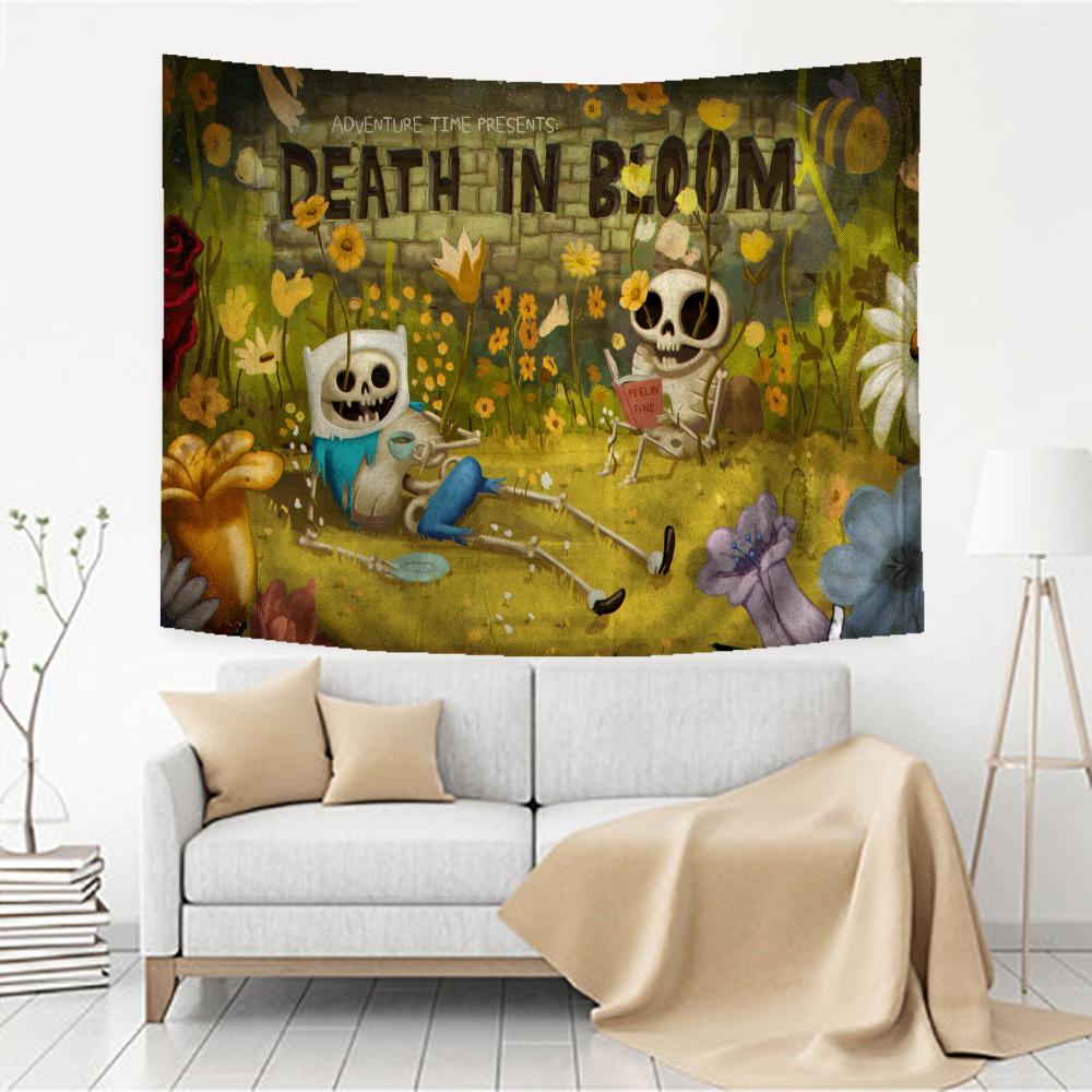 ADVENTURE TIME Tapestry Floor Mat NonSlip Laundry Room Mat Laundry Decor Balcony Child Living Room Household Carpets