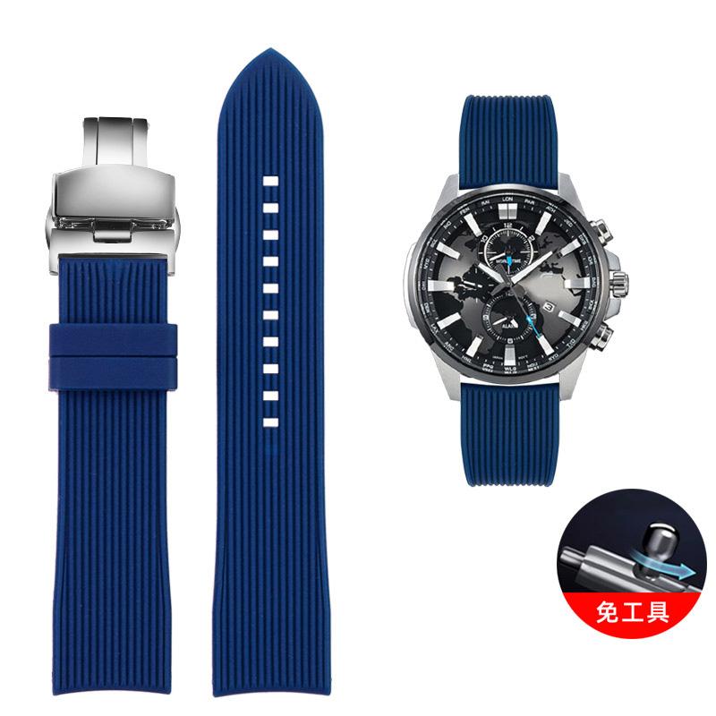 Классический ремешок для часов Arc Mouth 22 мм 20 мм для Mido Casio EFR-303 ECB900 Citizen Longines Omega резиновый силиконовый ремешок для часов водонепроницаемый