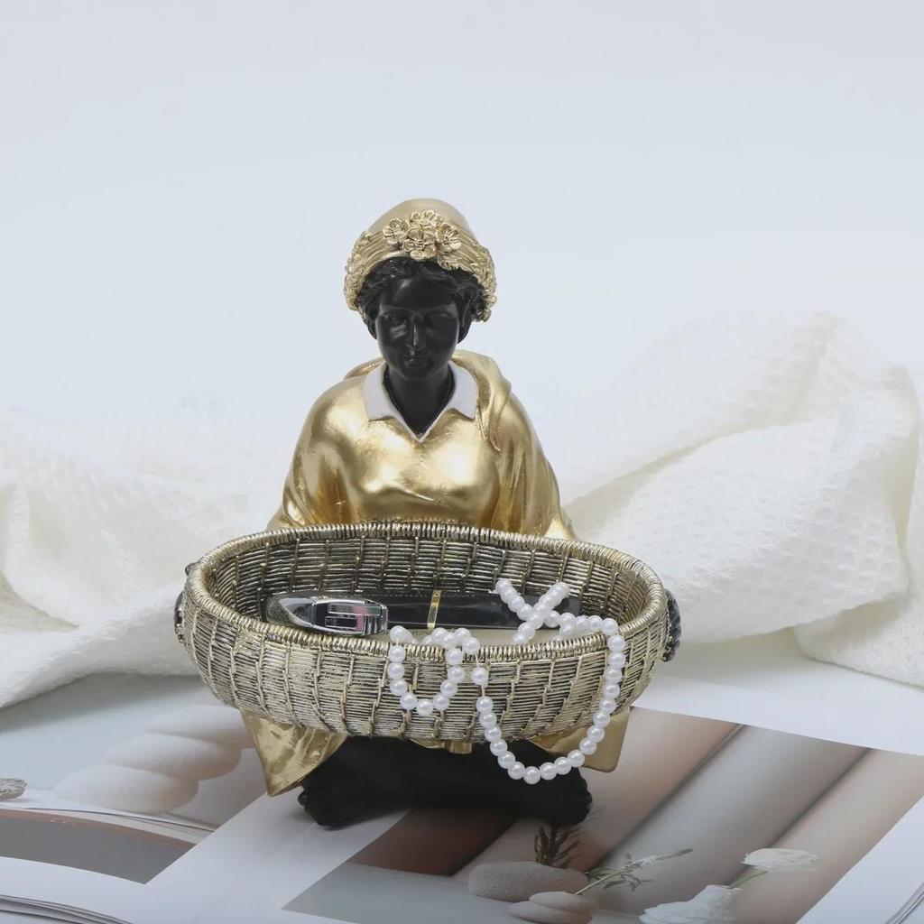 Украшения из смолы в стиле ретро на Ближнем Востоке - креативный африканский черный декор для гостиной