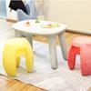Простой толстый пластиковый стул, блокировка цвета, высокая несущая способность для прихожей, скамья для обуви, чайный столик, низкий табурет, домашняя мебель