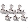 Silver 6R Semiclosed Guitar Instruments Tuning Pegs Keys for Acoustic Electric Parts