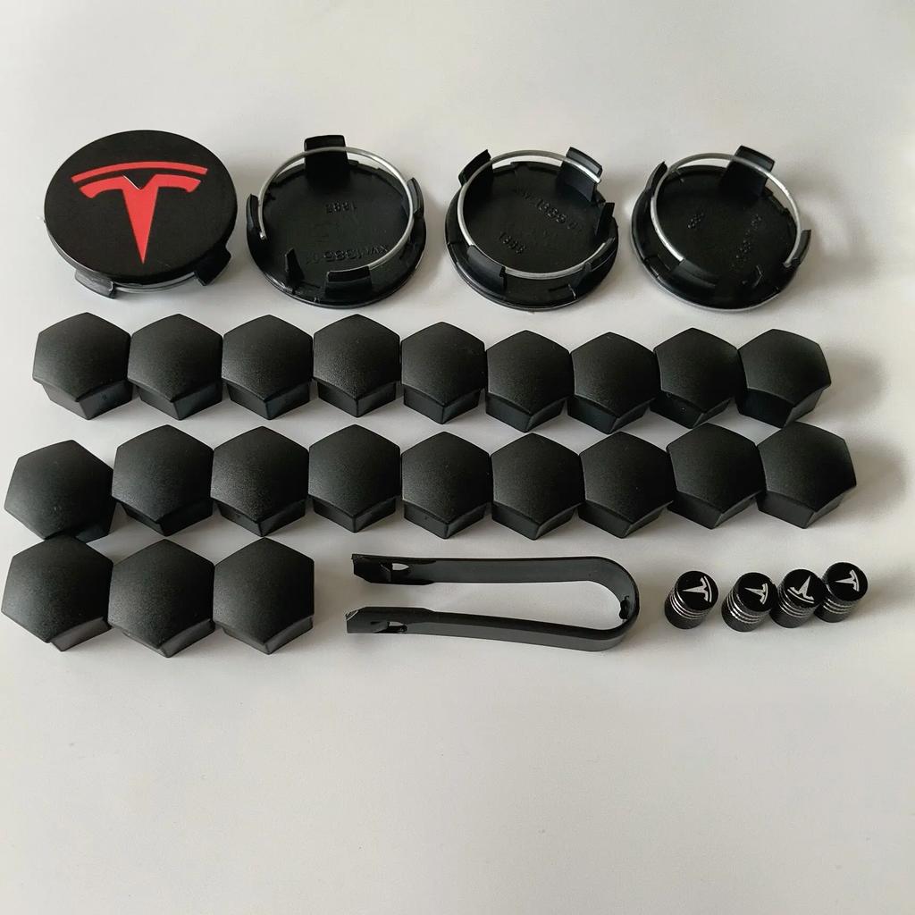 56/57 ММ 4 ШТ. 29 ШТ. для Tesla Model Y Model 3 S/X Пылезащитный колпак колеса Колпачок ступицы колеса автомобиля и колпачок болта шины Аксессуары