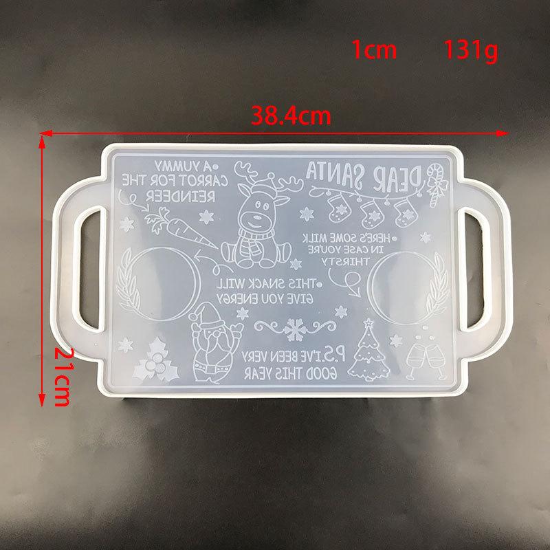 Рождественский поднос, смоляная форма, силиконовая форма, сервировочная доска, поднос, эпоксидная форма, декор своими руками