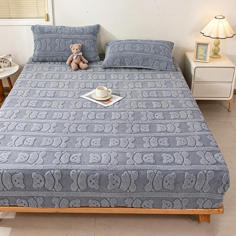 2026 New Plush Winter Bed Sheet Furry Mattress Cover Mattress Protective Cover Fully Wrapped Fitted Sheet