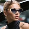 Y2K Punk Sexy Cat Eye Shield Sunglasses Women  Luxury Brand Vintage One-Piece Sun Glasses For Ladies Fashion Goggle Shades