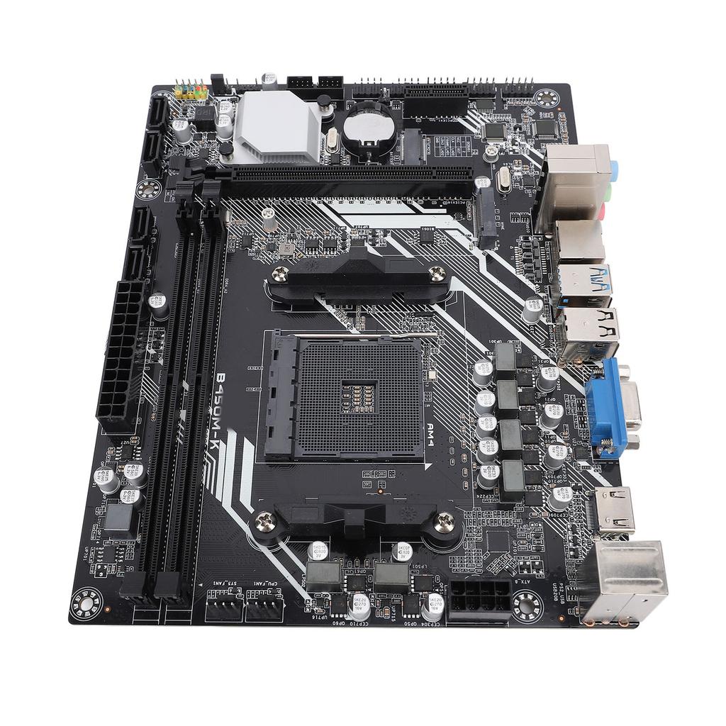 Материнская плата для ПК Игровая DDR4 Максимум 64 ГБ NVME M.2 PCIe 3.0 USB 3.0 Gigabit LAN для процессоров Ryzen 1-го и 5-го поколений B450M