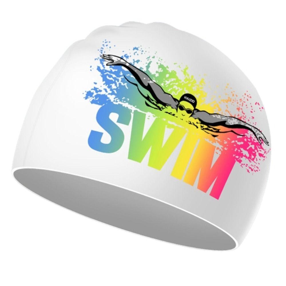 Защитная эластичная силиконовая шапочка для плавания с буквами, силиконовые шапочки для плавания, эластичная шапочка для дайвинга