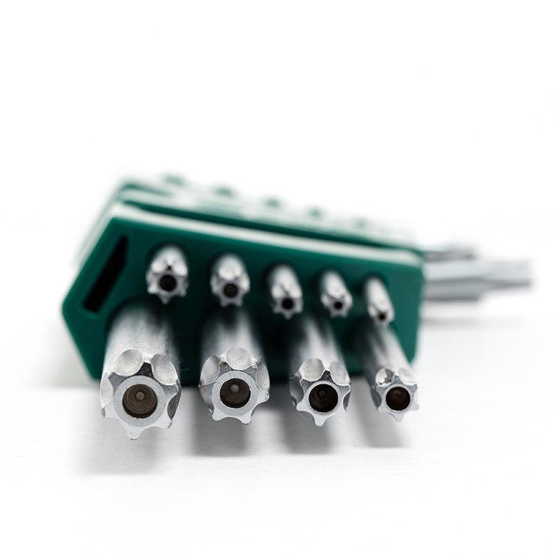 SATA Набор из 9 удлиненных шестигранных ключей-звездочек с центральным отверстием 09702