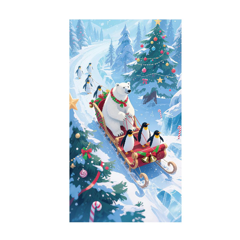 Christmas Door Curtain Background Door Decoration