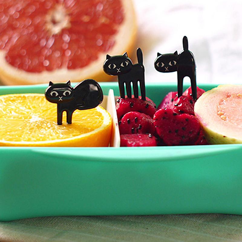 6/10 шт./уп. мини мультяшные детские шпажки для десертов и закусок, украшение для ланч-боксов бенто