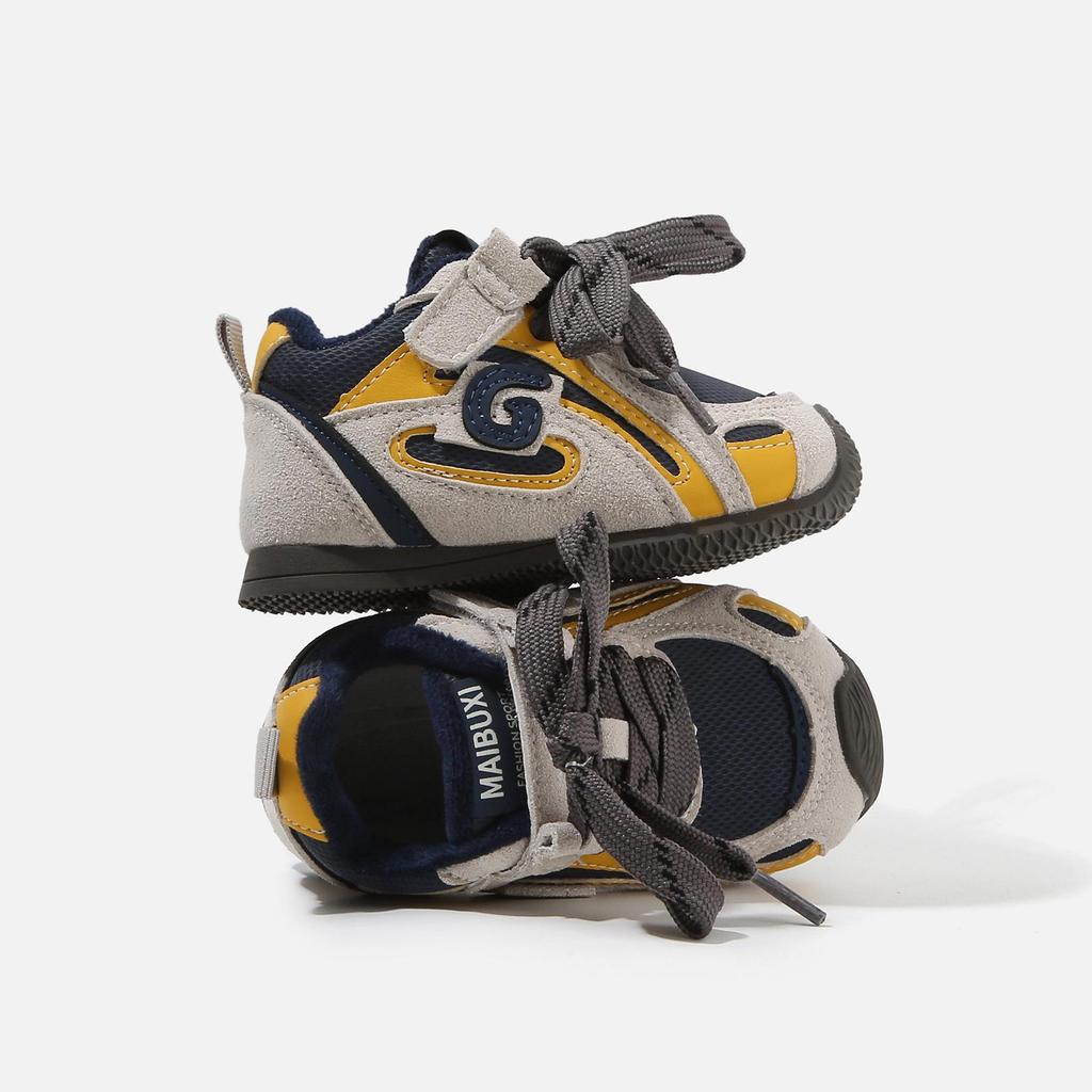 Зима 2025 Ретро Нескользящие Детские Тренировочные Кроссовки - Для Мальчиков и Девочек Плюс Бархат Хлопок Теплые Ботинки