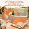 5PCS colorful Portable Travel Hand Fan 8.3in Performance Decorative Hand Fan  Summer Outdoor Cooling