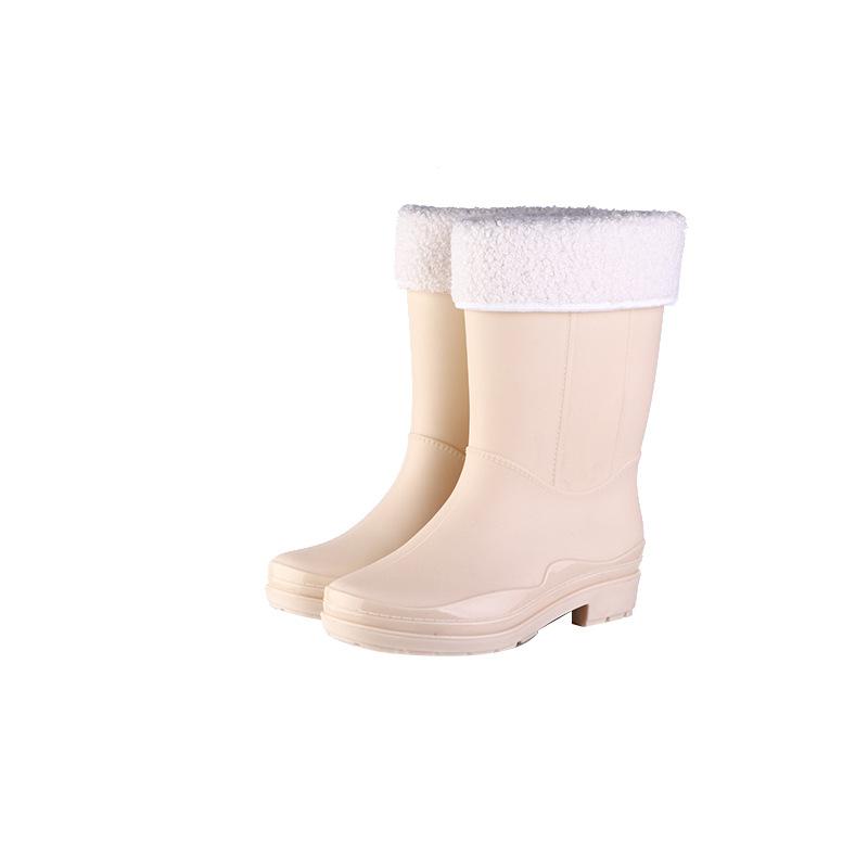 Medium Tube Rain Shoes Women's Korean Version of Fashion Trend Adult Four Seasons Low-top Work Water Shoes Solid Color Rain Boots Manufacturer