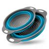 Drain Basket Silicone Vegetable Fruits Washing Drain Basket Folding Colander Strainer Collapsible Drainer Kitchen Tool