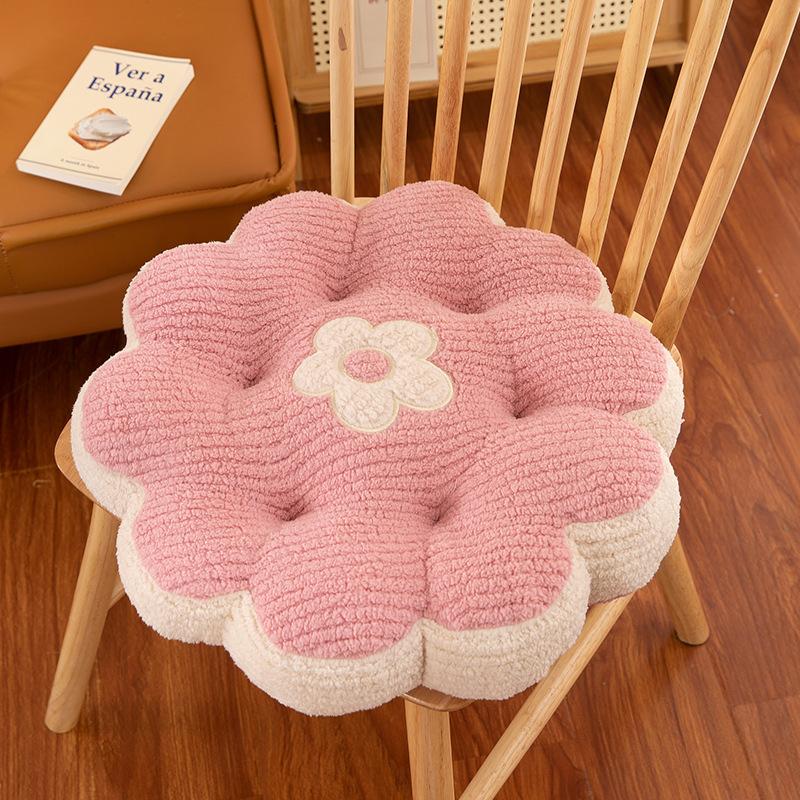 New Solid Color Simple Biscuit Comfortable Cushion Round Waist Protection Cushion Office Seat Square Breathable Cushion Gift