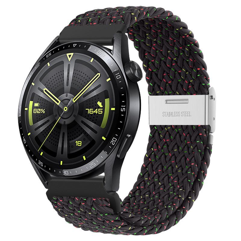 22mm 20mm Nylon Strap For Samsung Galaxy Watch 6 5 4/Gear S3 Magnetic Buckle Metal Adjustment Band For Huawei IWatch 4 GT2/3 Pro