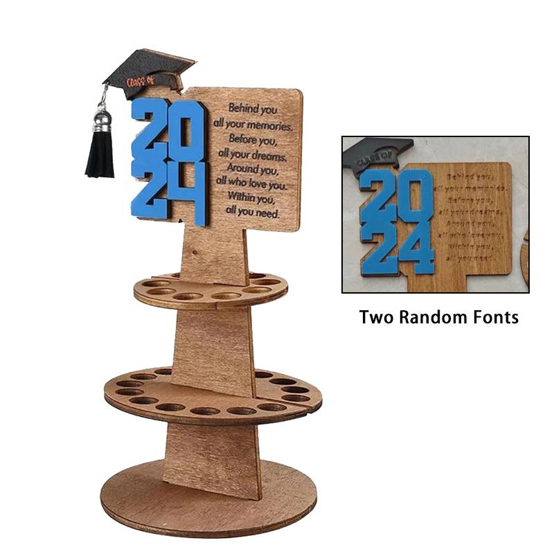 1 шт., простая установка, держатель для денег, поздравительная открытка, подарок на выпускной 2024 года, деревянное украшение