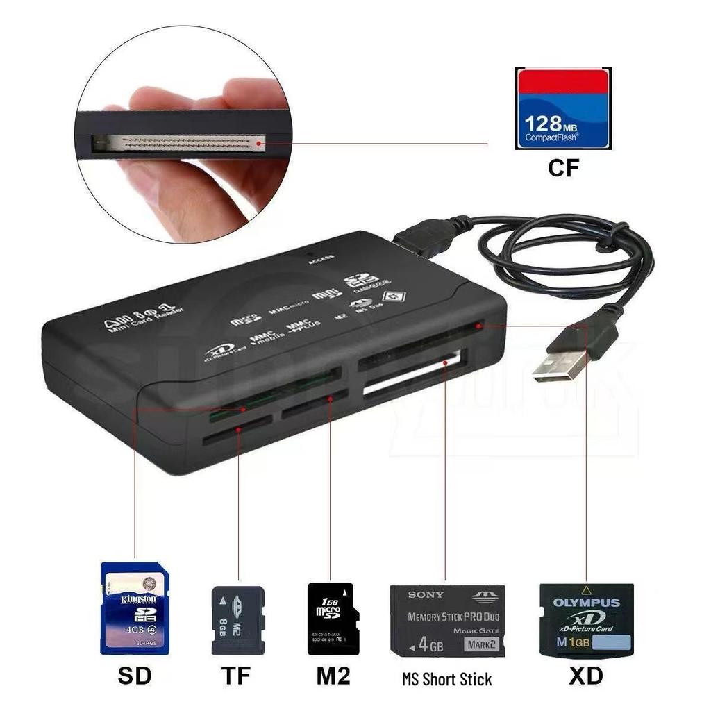 В наличии USB Многофункциональный Шестипортовый Кардридер для Мобильного Телефона и Камеры Высокоскоростной с Защитой Паролем