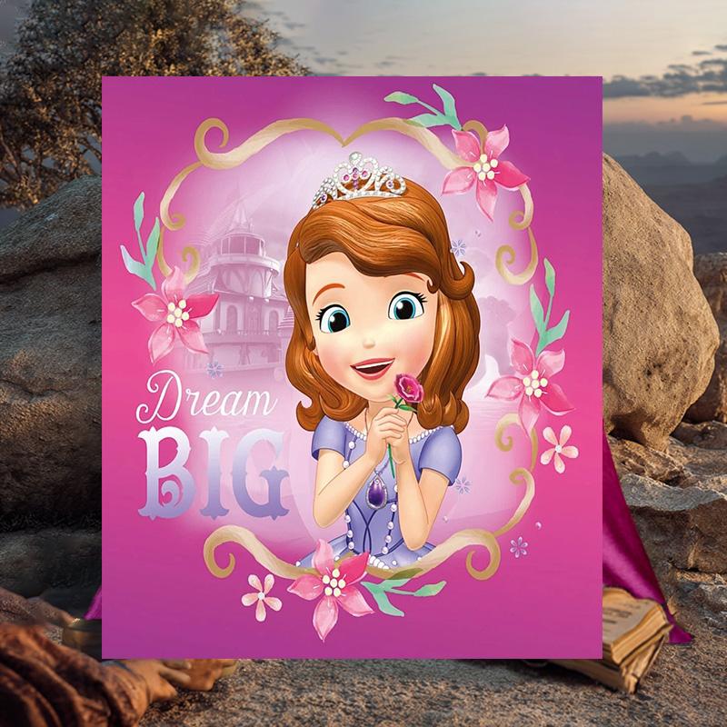 1PC Princess Sofia Flannel Blanket Gift, Suitable for Both Men And Women, Soft Ideal for Beds And Sofa, Birthday Or Christmas Gift