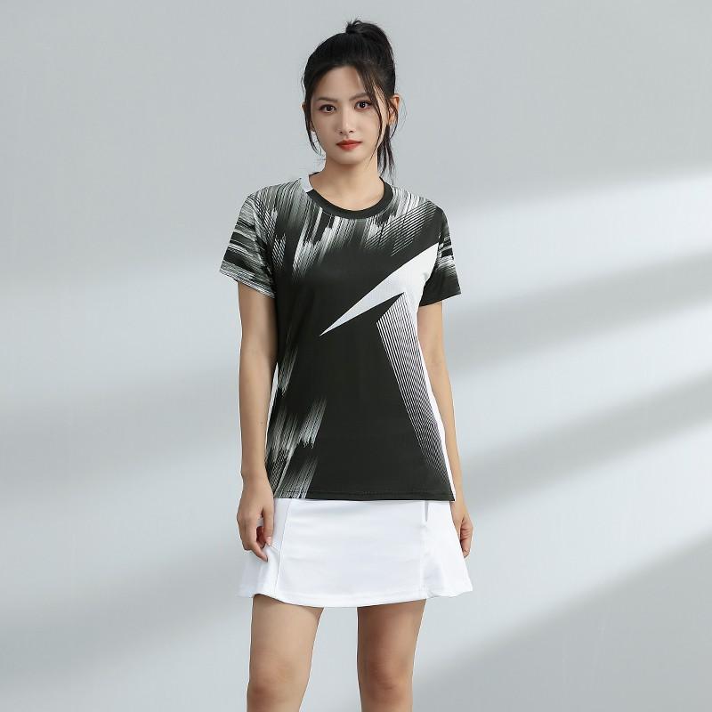 Quick-Dry Badminton Sport Set Men Women Athletic Wear Tennis Volleyball Table Uniform With Number Printing