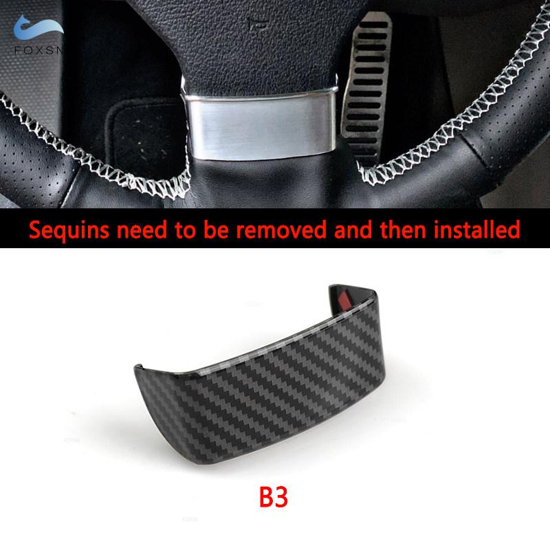 Углеродное волокно с узором, автомобильные аксессуары, внутренняя отделка панели рулевого колеса, накладка для VW Golf Jetta Bora Polo Passat Touran