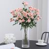 66Cm Artificial Bubble Roses Branches Silk Fake Flower Living Room Decoration Light Luxury Simulation Rose Orange Flowers