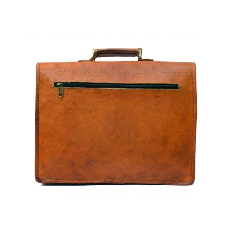 Мужская кожаная коричневая винтажная сумка-мессенджер через плечо для ноутбука