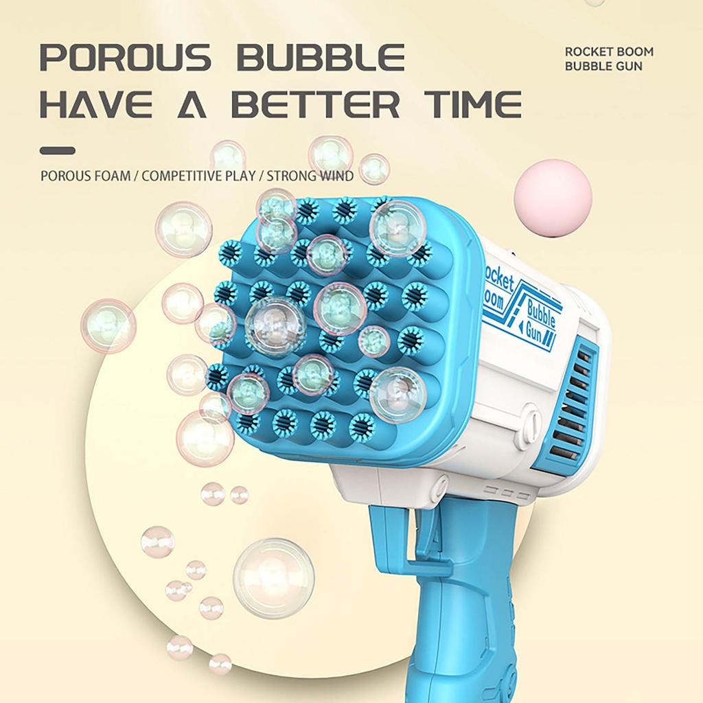 Children Electric 32-Hole  Bubble Machine Toy Boys Girls Cute Outdoor Toy