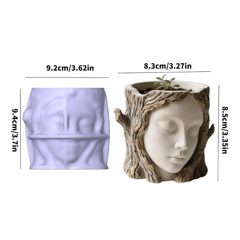 Гибкая силиконовая форма-кашпо в форме тени дерева для Resin Art, литья бетона, цемента, декоративный контейнер для свечей