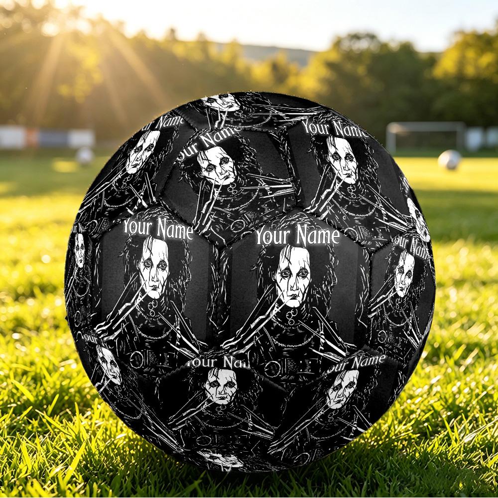 Size 5 FootballEdward Scissorhands Durable PU Soccer Ball for Sports Training Outdoor Competition