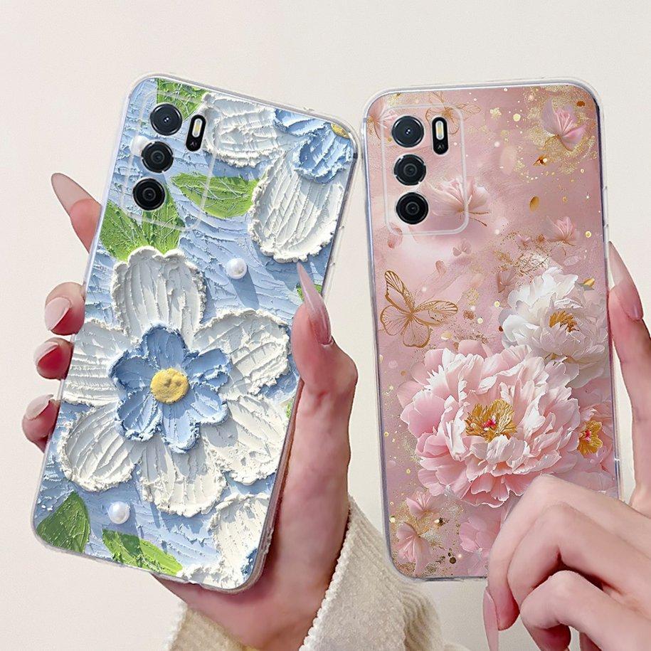 Чехол для Oppo A16 A16s CPH2269 CPH2275 CPH2271 A 16, ТПУ Чехол, Модный Цветок, Мягкий Funda Для OPPO A54s CPH2273 Чехол для Телефона OppoA16