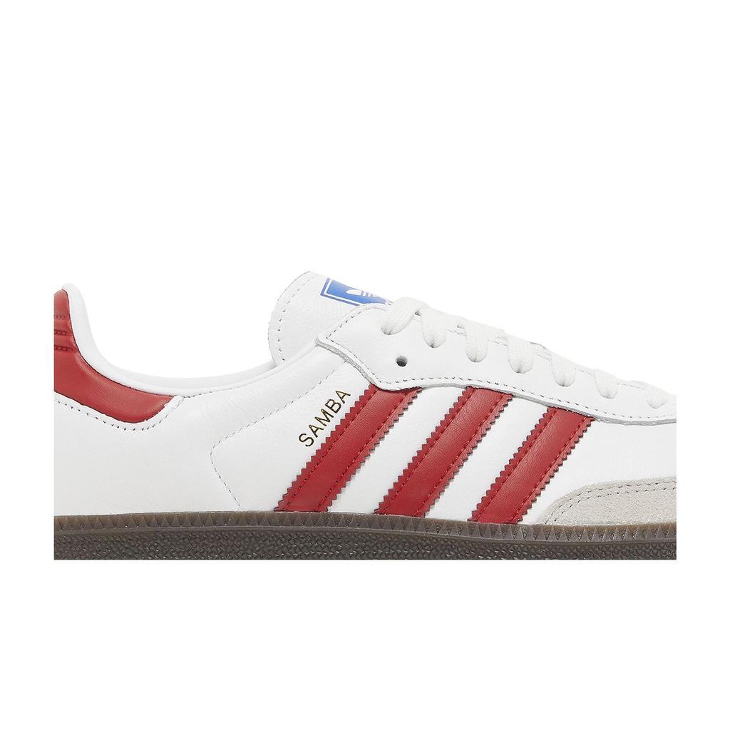 adidas Samba OG 'Белый Алый' (унисекс) Облачно-белый / Лучший алый / Цвет поставщика Немецкие армейские кроссовки IG1025