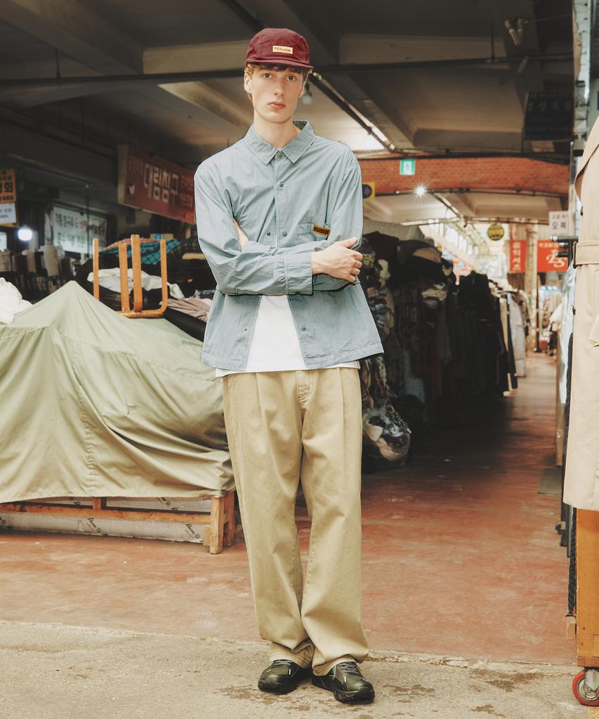 KODAK Curry Straight Denim Pants Khaki