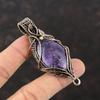 Пурпуритовый кулон с драгоценным камнем, медная проволока, кулон, дизайнерский кулон ручной работы, ювелирные изделия для подарка, новый кулон, ювелирные изделия из медной проволоки