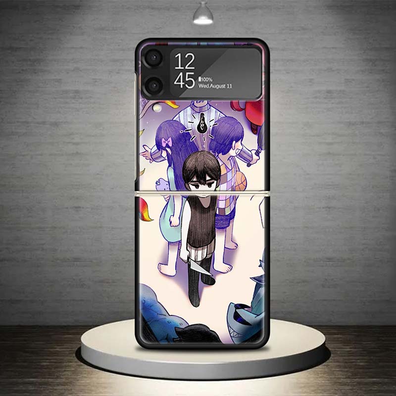 Game O-Omori Cartoon Phone Case For Samsung Galaxy Z Flip 7 6 5 4 3 5G Shockproof Cover Z Flip7 Flip6 ZFlip5 Flip3 Flip4 Luxury