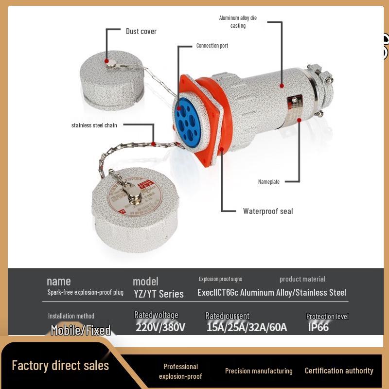 RSRDDY Spark-Free Explosion-Proof Industrial Plug