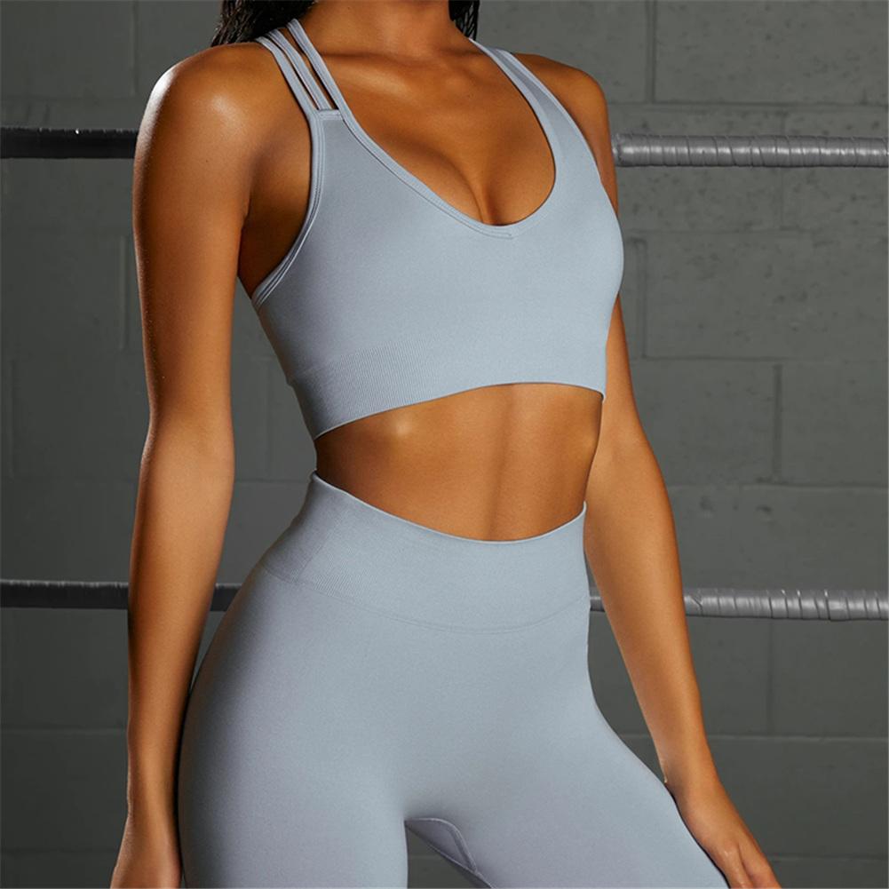 Женский топ для йоги, спортивный бюстгальтер для фитнеса, укороченная майка