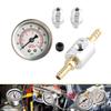 Universal 1/8Npt Fuel Pressure Gauge Liquid Filled Polished Case 0-160Psi And Adaptor Kit For Car Fuel Injection Systems