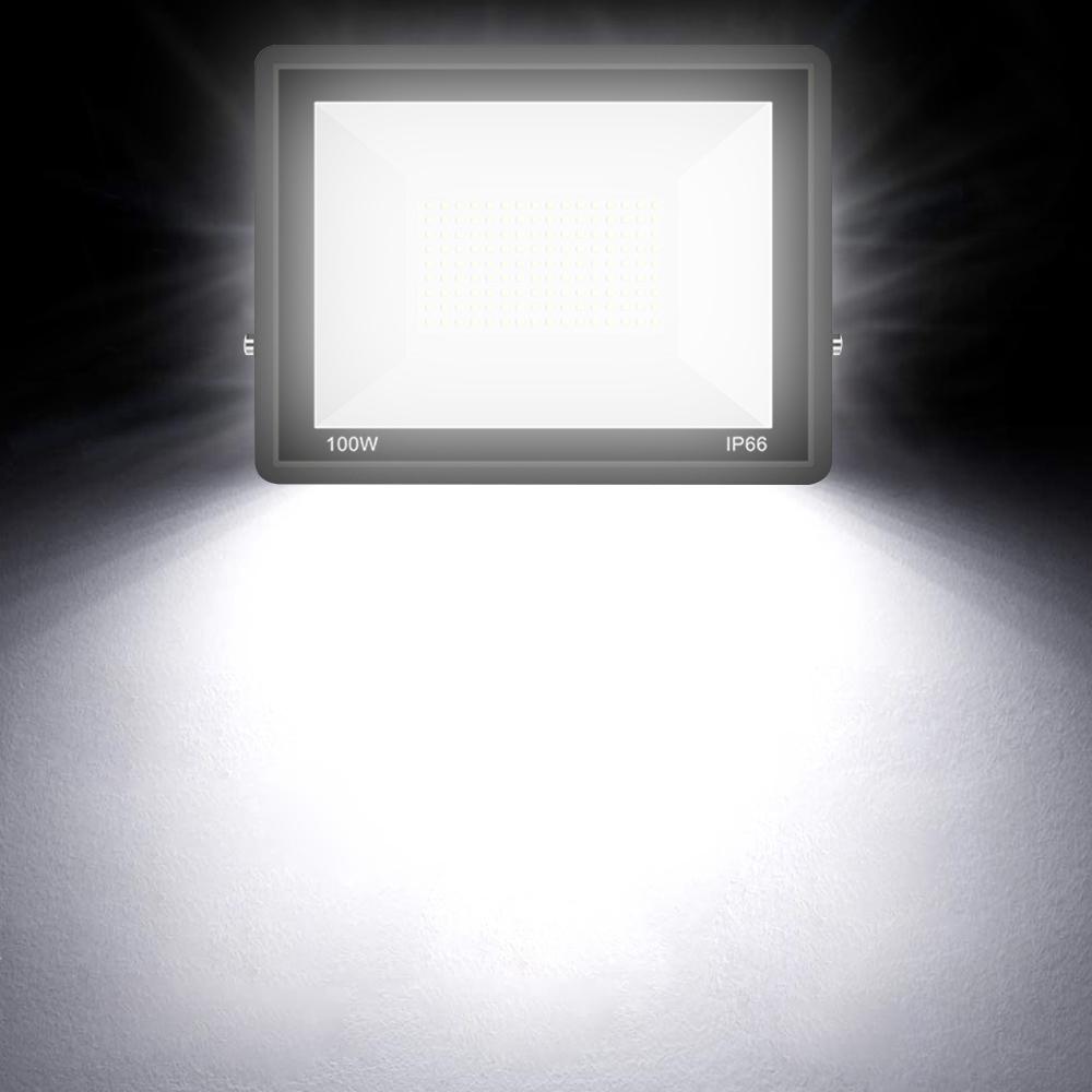 LED Flood Lights Outdoor Exterior Security Lights LED Street Wall Lamp IP66 Waterproof 6000K Cold White LED Projector Spotlight