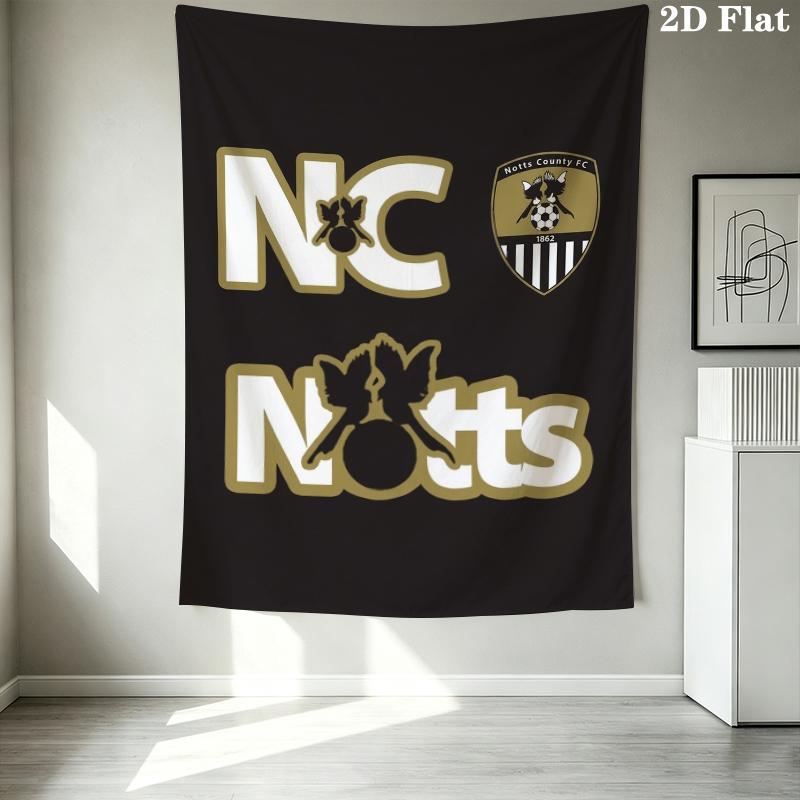 Notts County Football Club Wall Tapestry Aesthetic Wall Hanging Printed Fabric Blanket Decorative Tapestries For Bedroom Living Room Home Decor