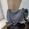 Джинсовая сумка женская новая модная цепочка ленивый ветер сумка на плечо сумка-хобо