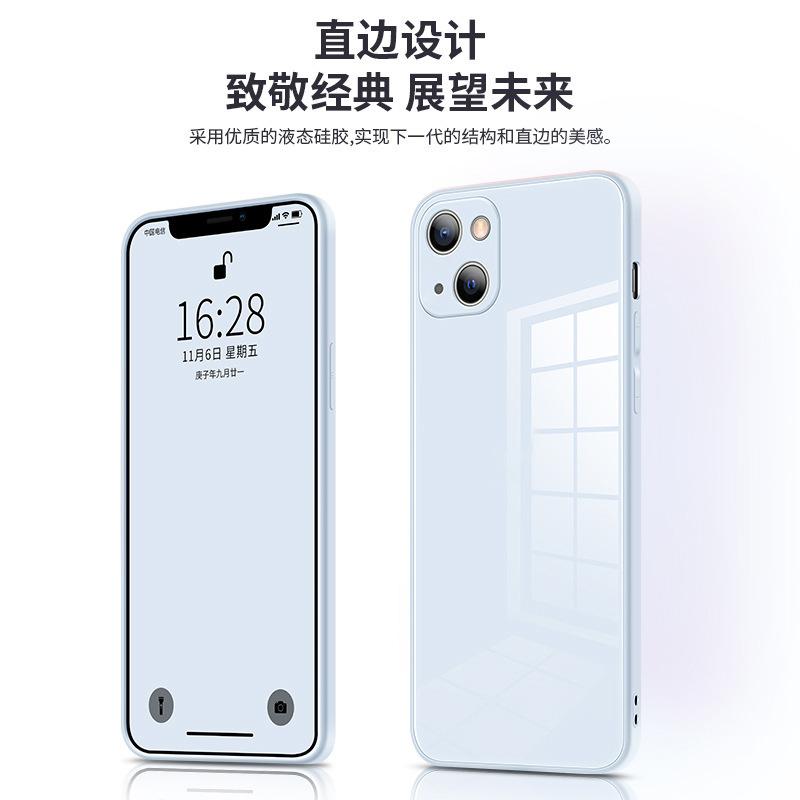 Подходит для чехла на телефон Apple 14, стеклянный жесткий чехол, iPhone 13, полностью закрывающий объектив, 12 Pro, защитный чехол, 11 Pro Max
