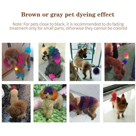 80г Полуперманентный крем-краска для питомцев Высокопигментированный Цветной Яркий цвет волос для собак