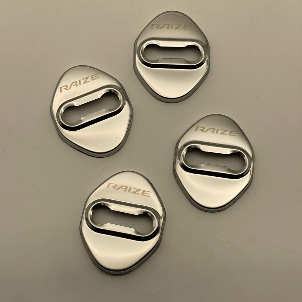 OKAYOHINN Toyota Rise Striker Cover Крышка дверного замка с покрытием Аксессуары Детали интерьера Зеркальная поверхность Нержавеющая сталь 4 шт. Простая установка Новый мод
